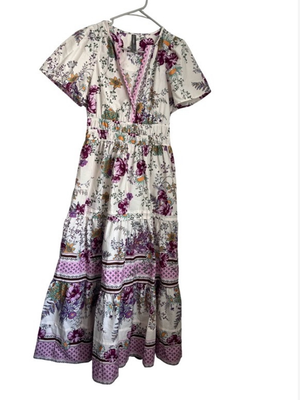 Anthropologie Somerset Maxi Dress Purple Floral Print Women's Size XS - Picture 4 of 8